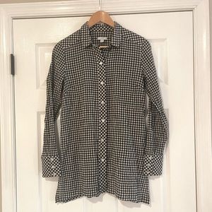 J Jill Gingham Button-down collared tunic